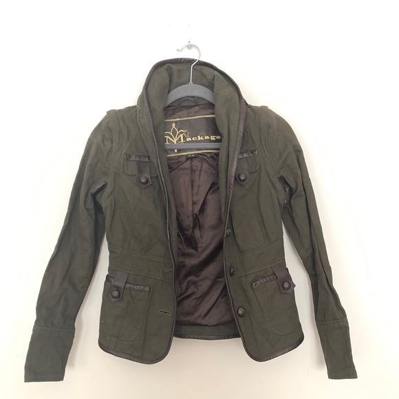 Mackage dark green spring jacket or vest - Picture 1 of 16